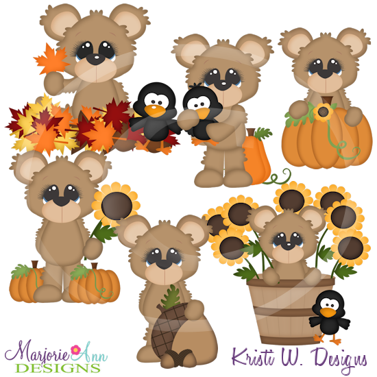 Fuzzy Loves Fall SVG Cutting Files Includes Clipart - Click Image to Close